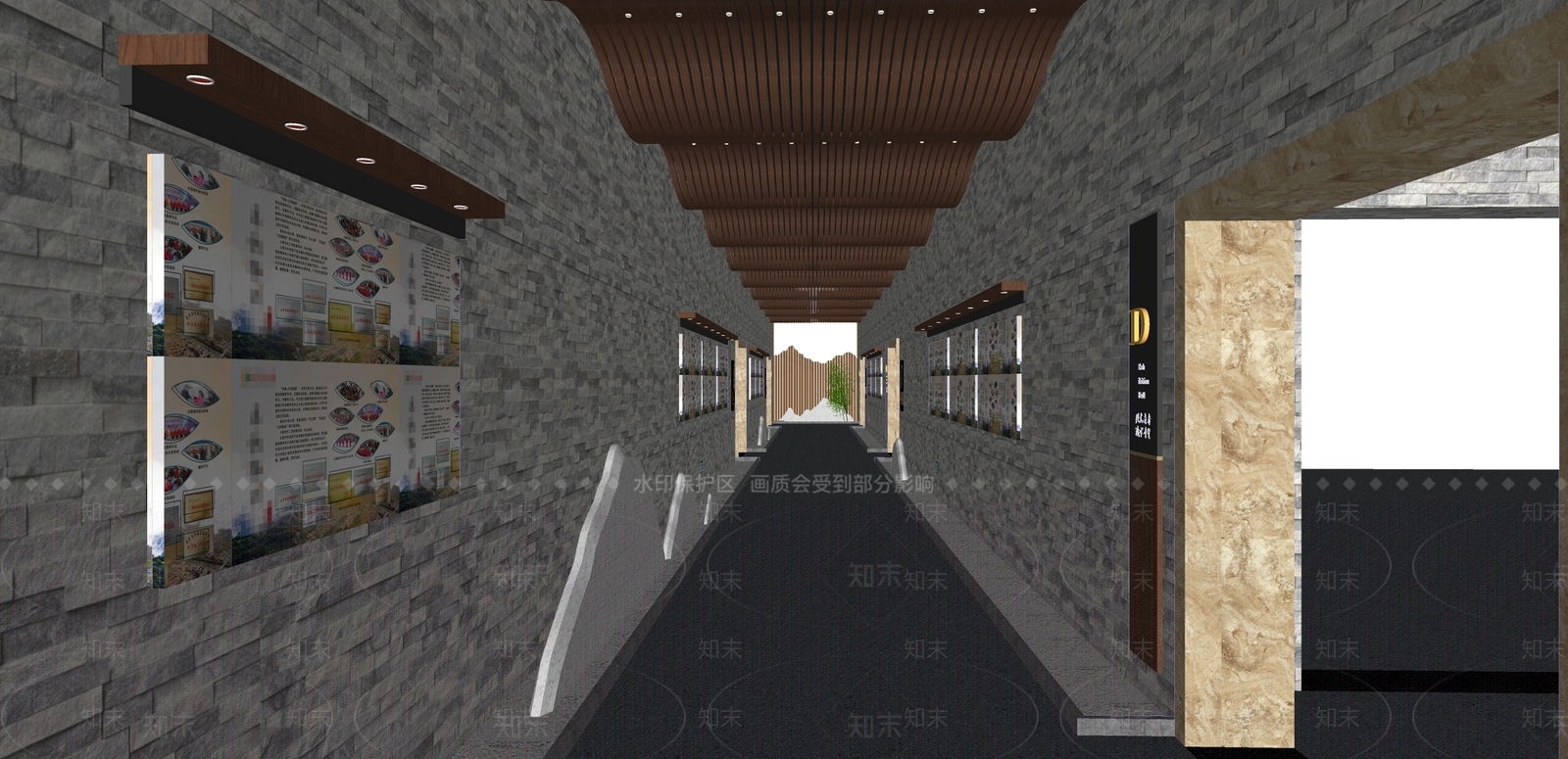 现代党建展厅SU模型下载【ID:1118353092】