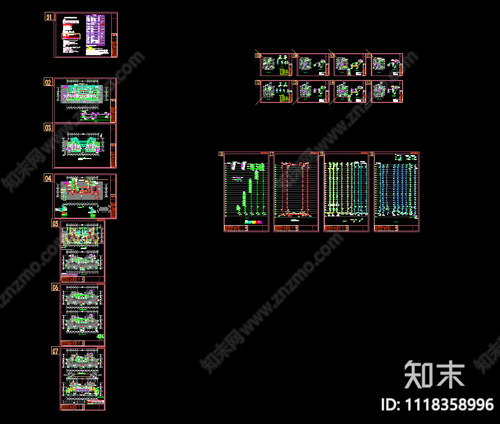 江苏小区二十二层住宅给排水施工图cad施工图下载【ID:1118358996】