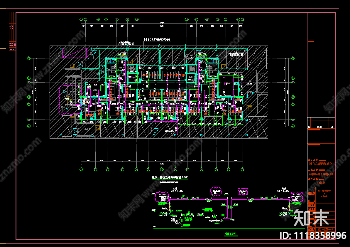 江苏小区二十二层住宅给排水施工图cad施工图下载【ID:1118358996】