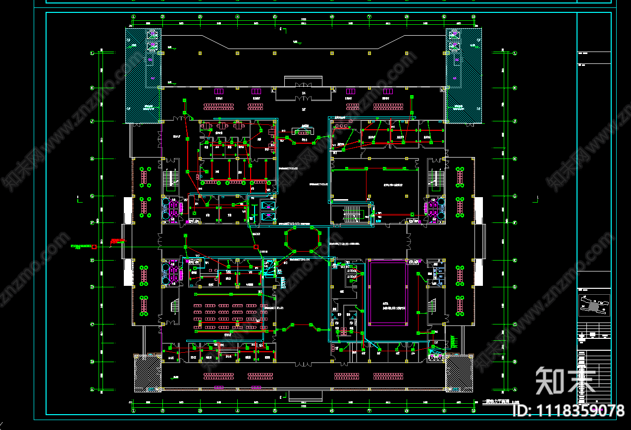人民医院养老中心C座三层康复疗养楼电气施工图施工图下载【ID:1118359078】
