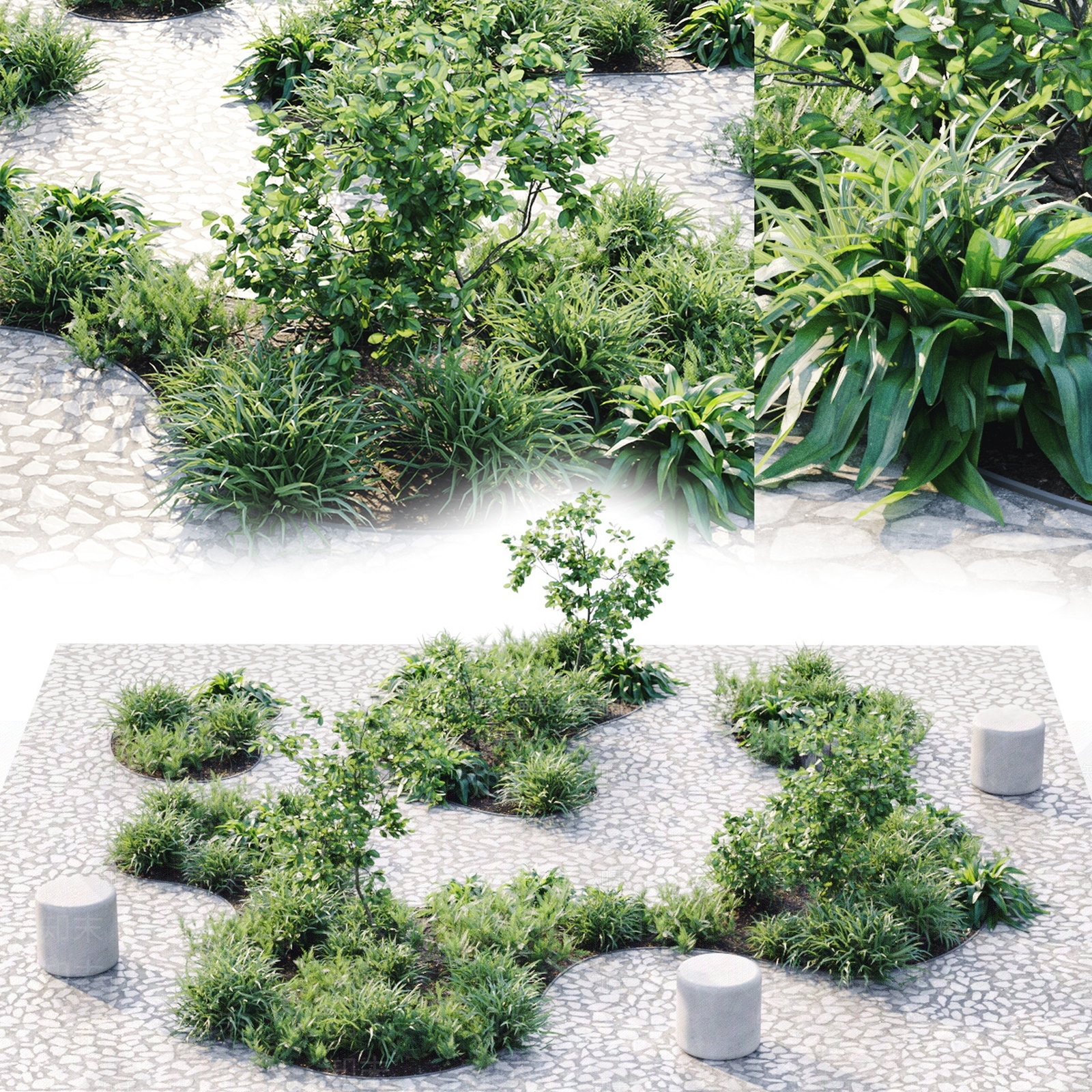 现代园林小品3D模型下载【ID:1118360680】