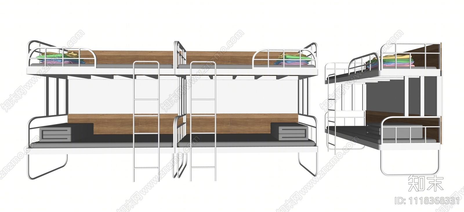 现代双层床SU模型下载【ID:1118368331】