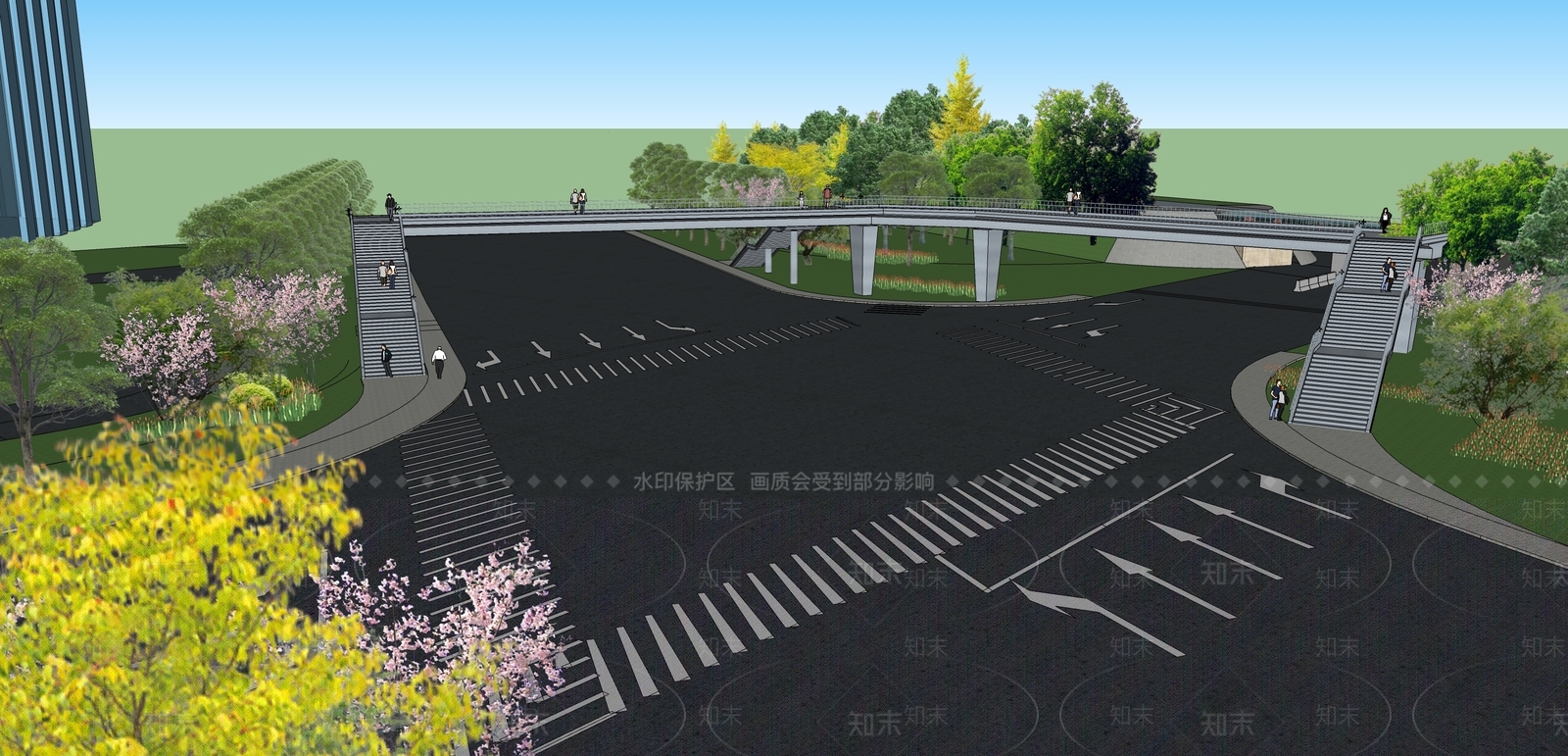 现代天桥SU模型下载【ID:1118370111】