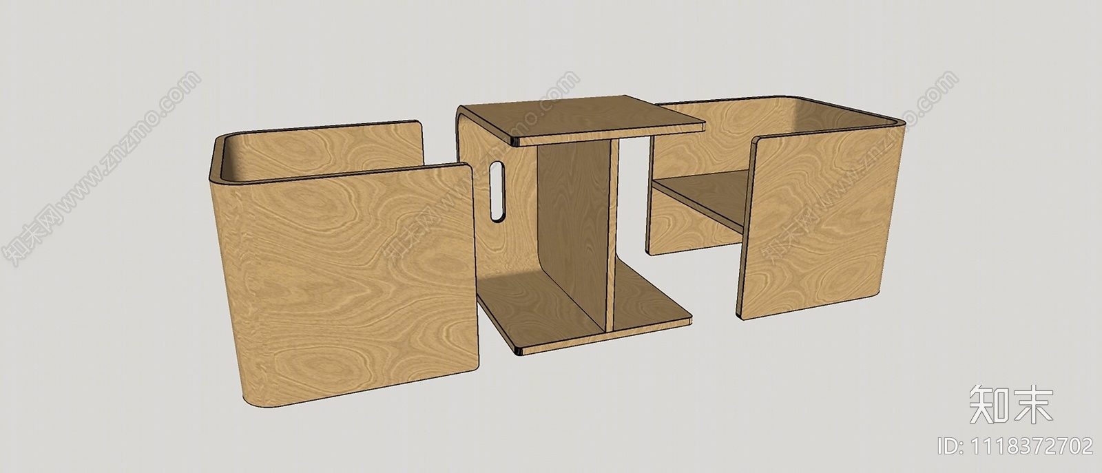 现代儿童椅SU模型下载【ID:1118372702】