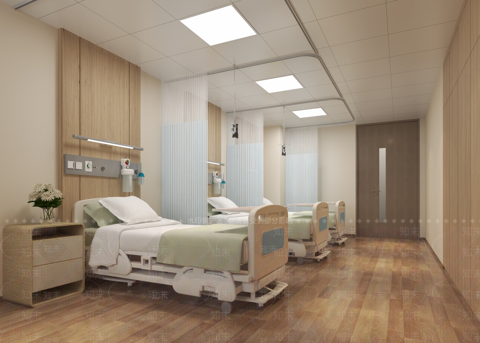 现代医院病房3D模型下载【ID:1118375944】
