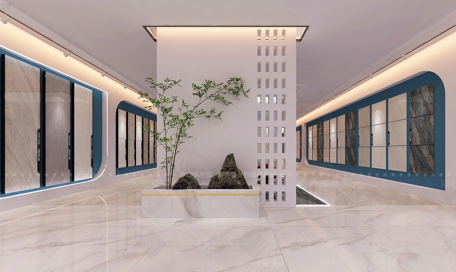 现代瓷砖展厅3D模型下载【ID:1118426036】