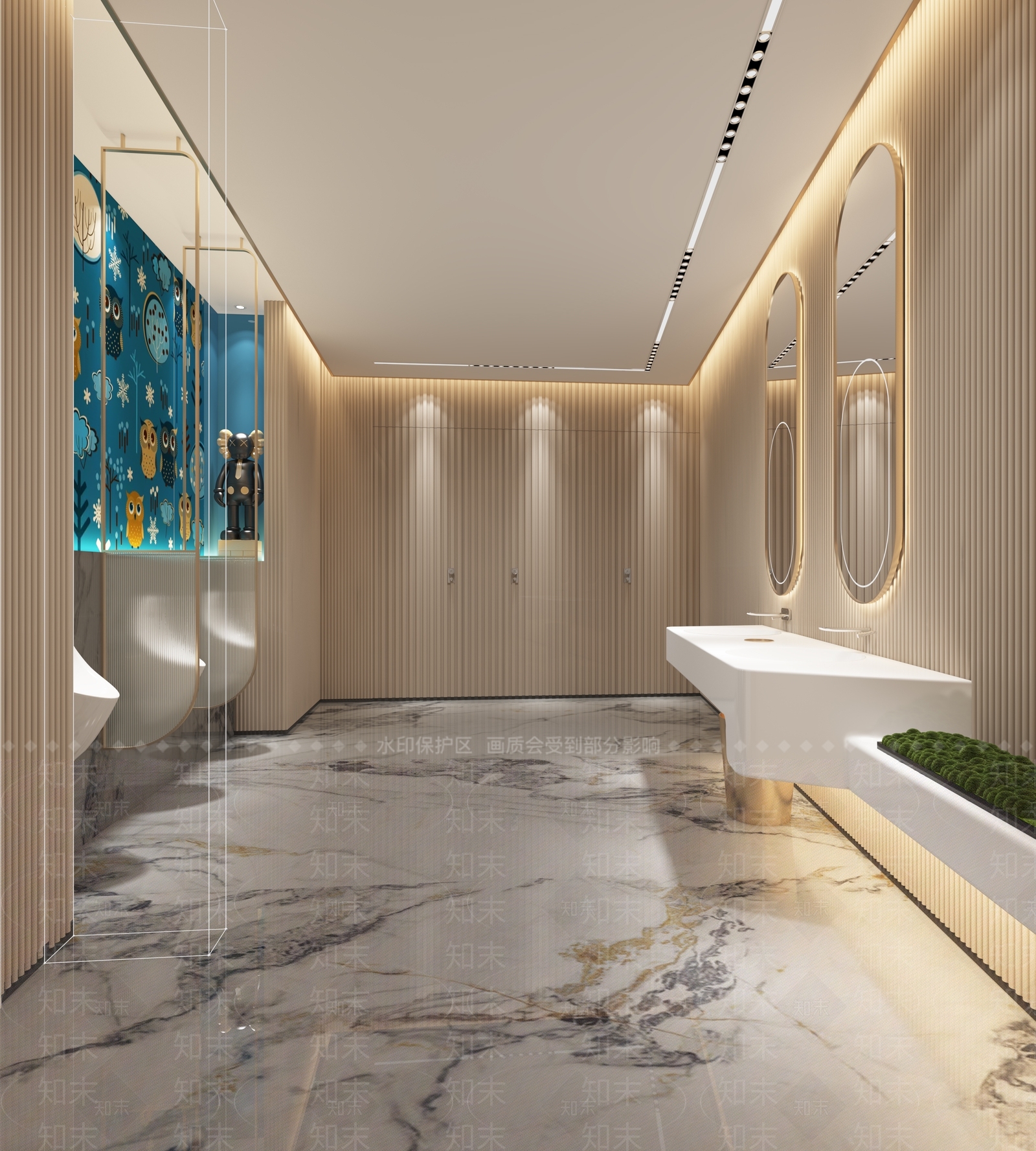 现代公共卫生间3D模型下载【ID:1118524514】