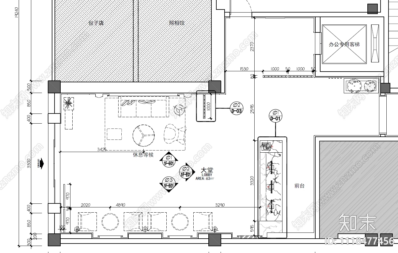 柏曼酒店大堂设计施工图含效果图cad施工图下载【ID:1118477456】