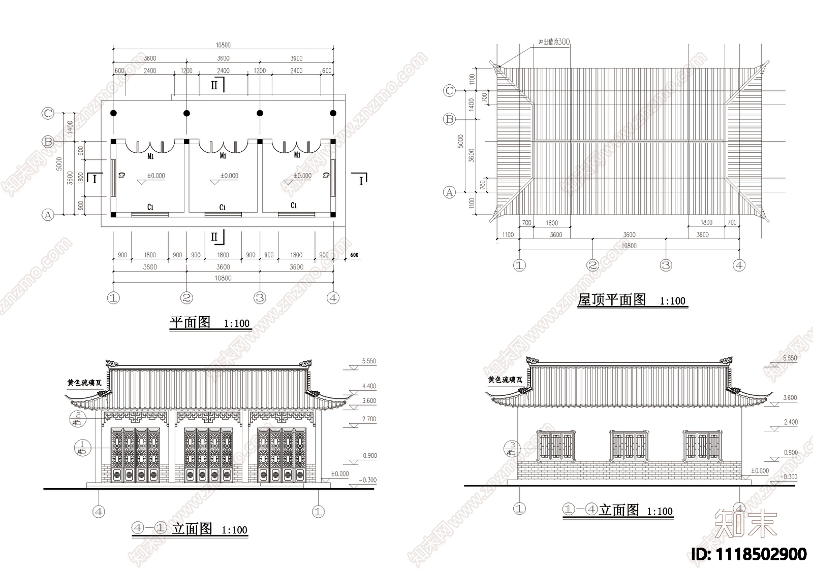 公园管理房建筑结构详图施工图cad施工图下载【ID:1118502900】