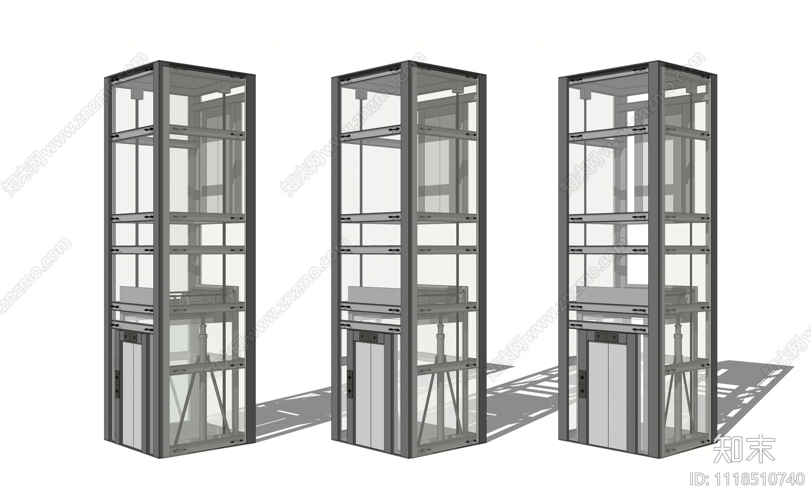 现代观光电梯SU模型下载【ID:1118510740】