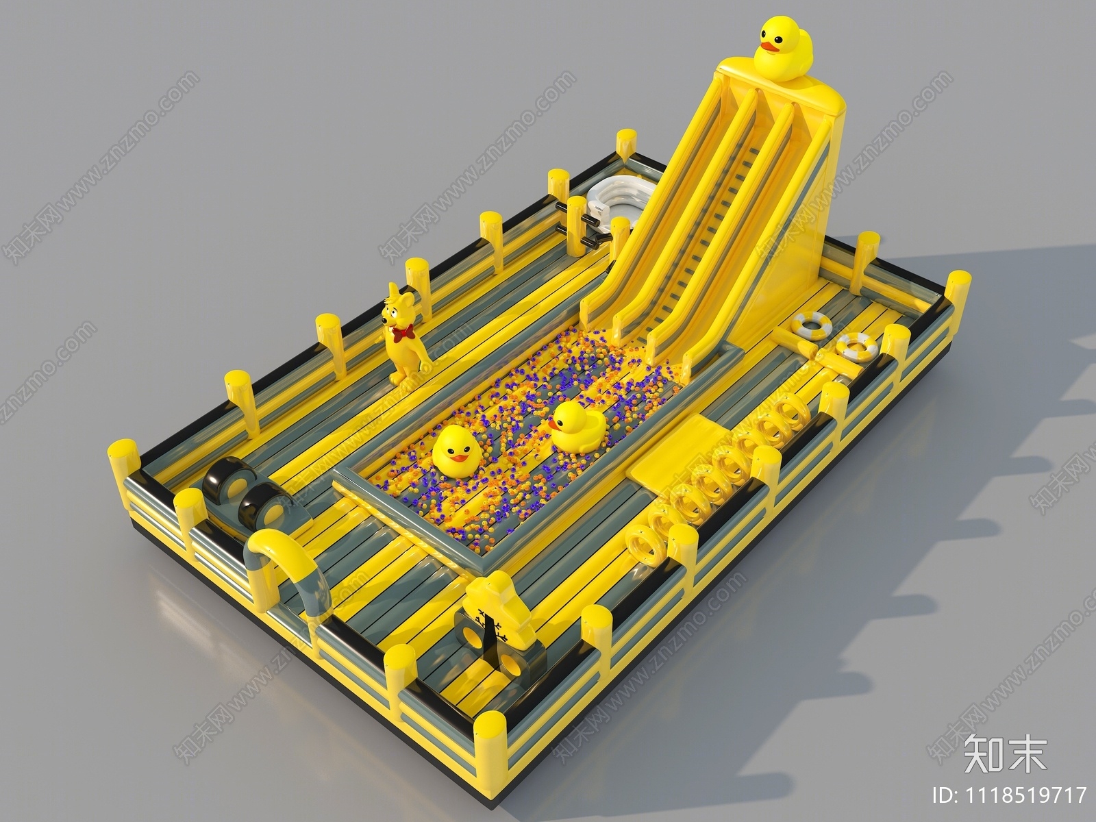 儿童玩具游乐设备3D模型下载【ID:1118519717】