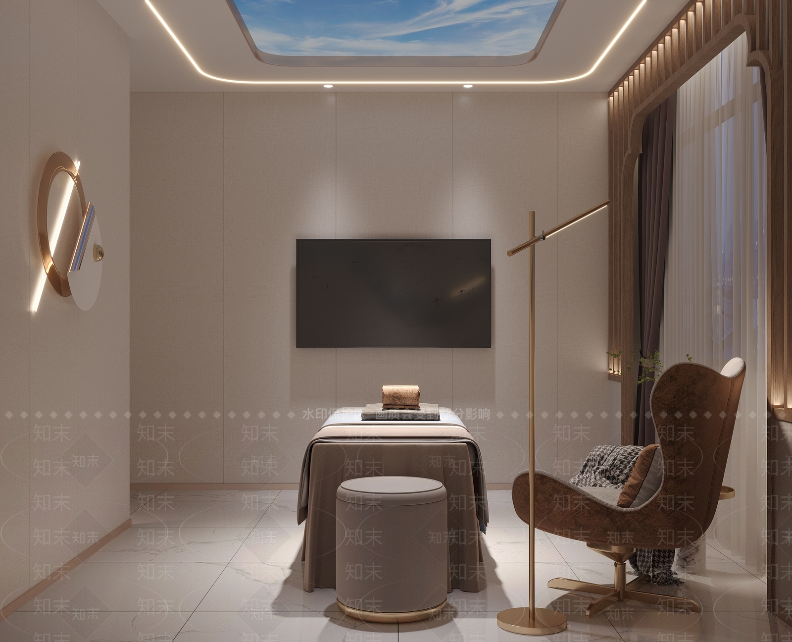 现代美容院包间3D模型下载【ID:1118525730】
