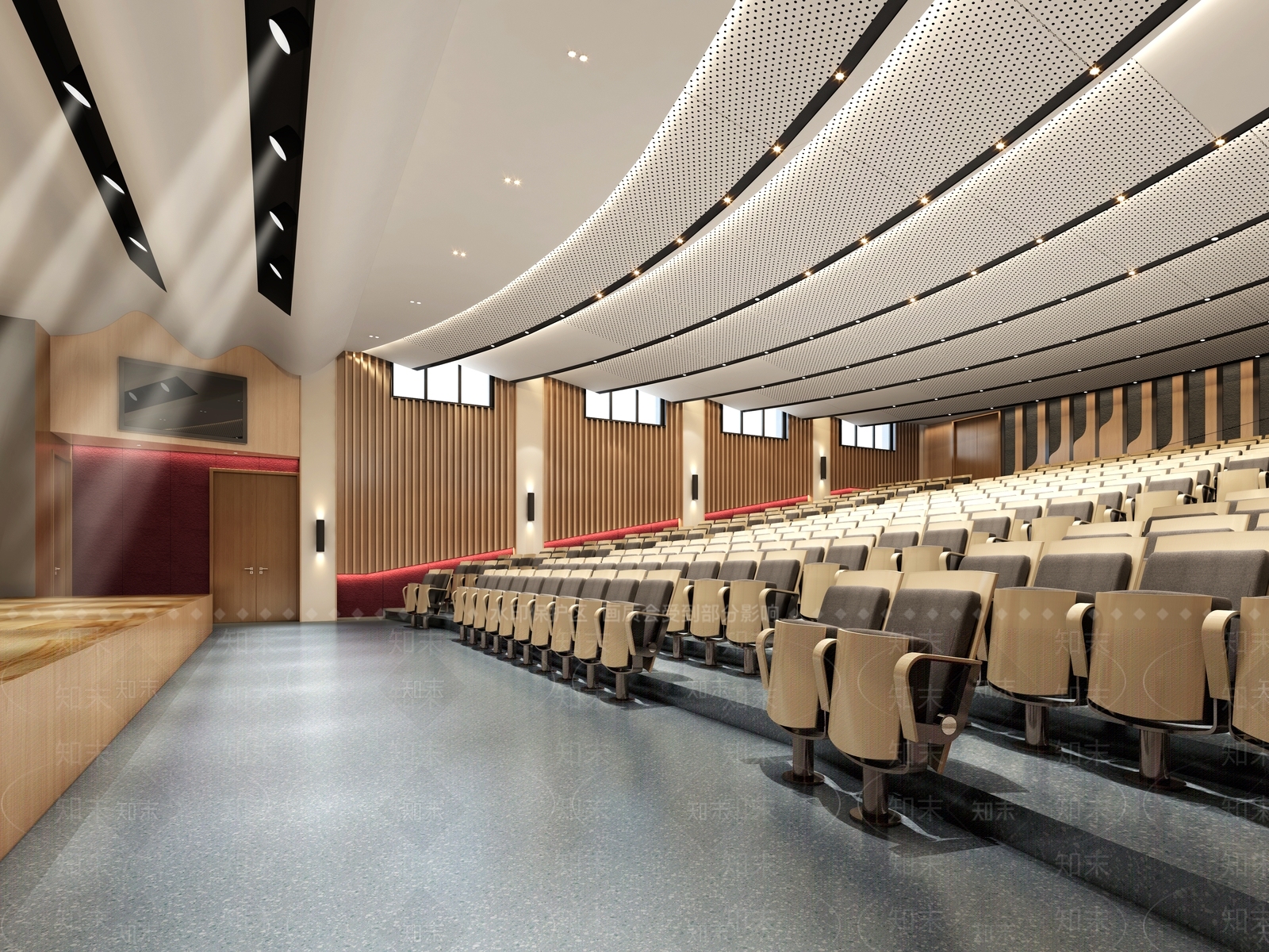 现代报告厅3D模型下载【ID:1118528654】