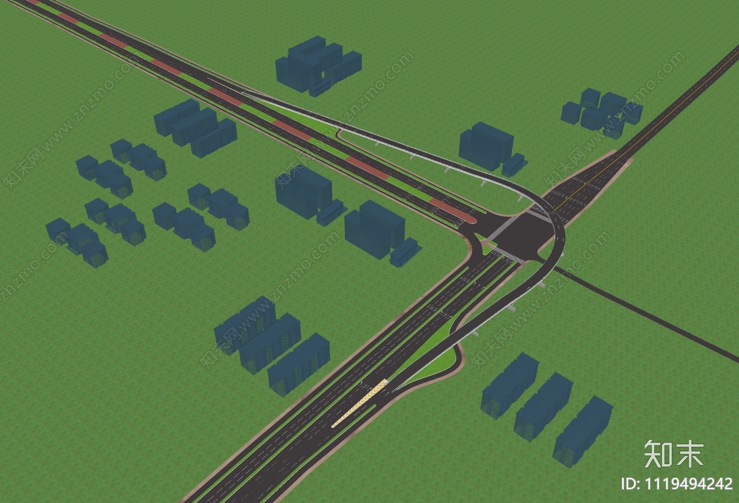 现代道路SU模型下载【ID:1119494242】