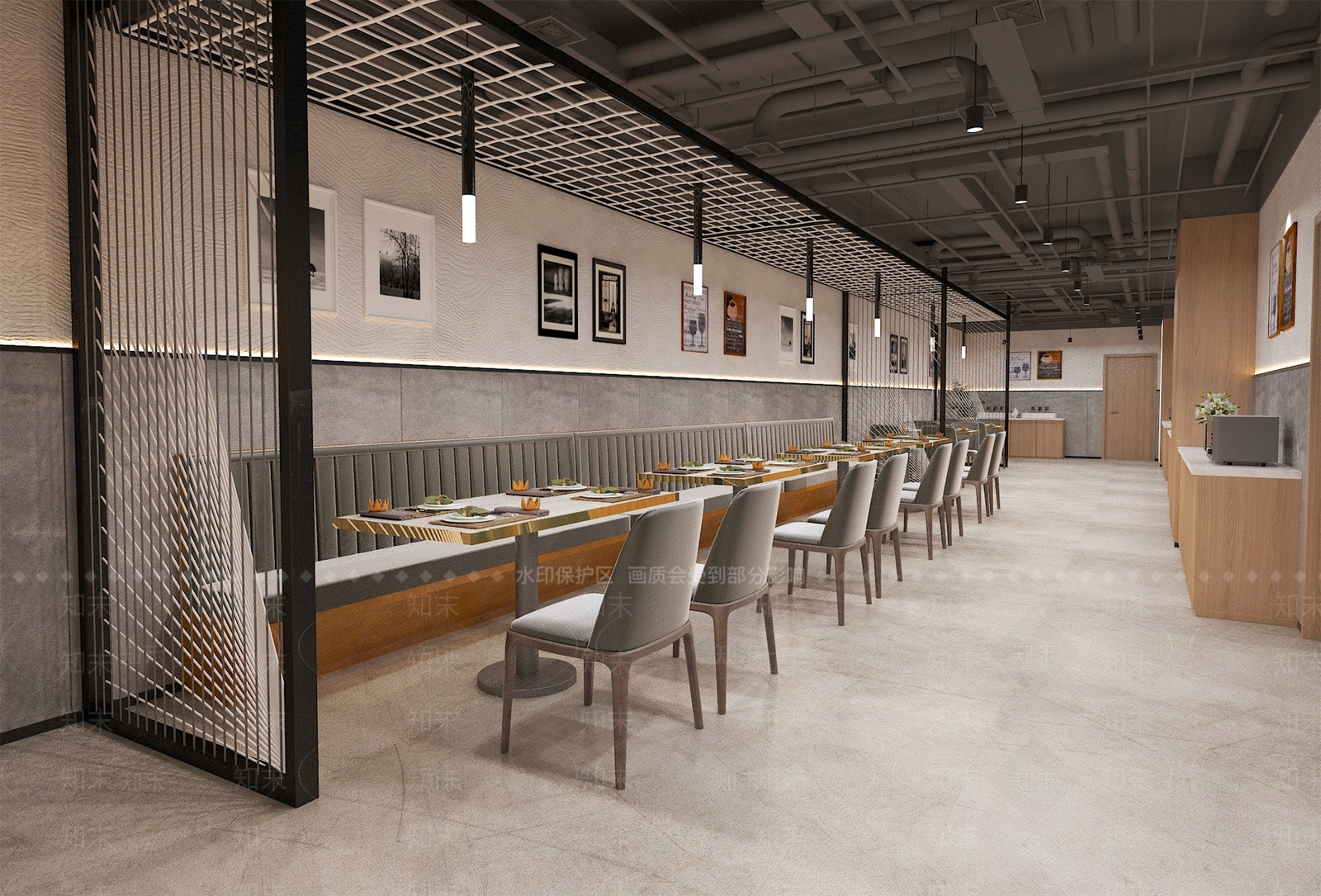 现代茶餐厅3D模型下载【ID:1118536856】