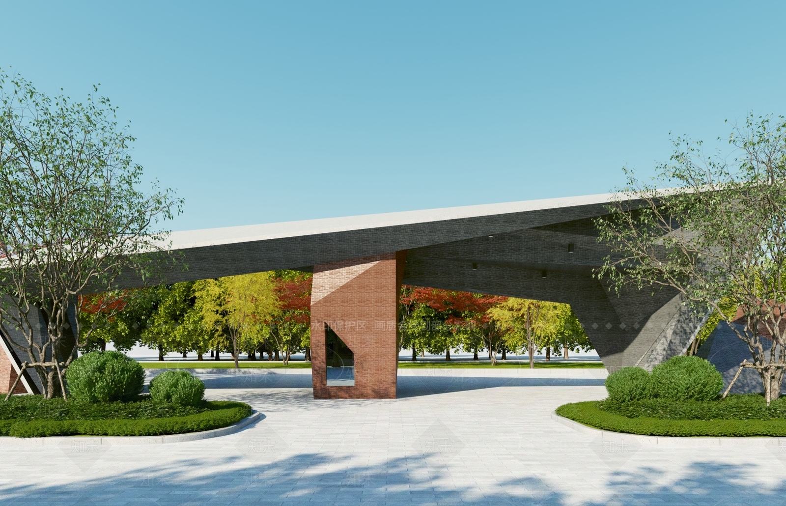 新中式入口大门3D模型下载【ID:1118539215】