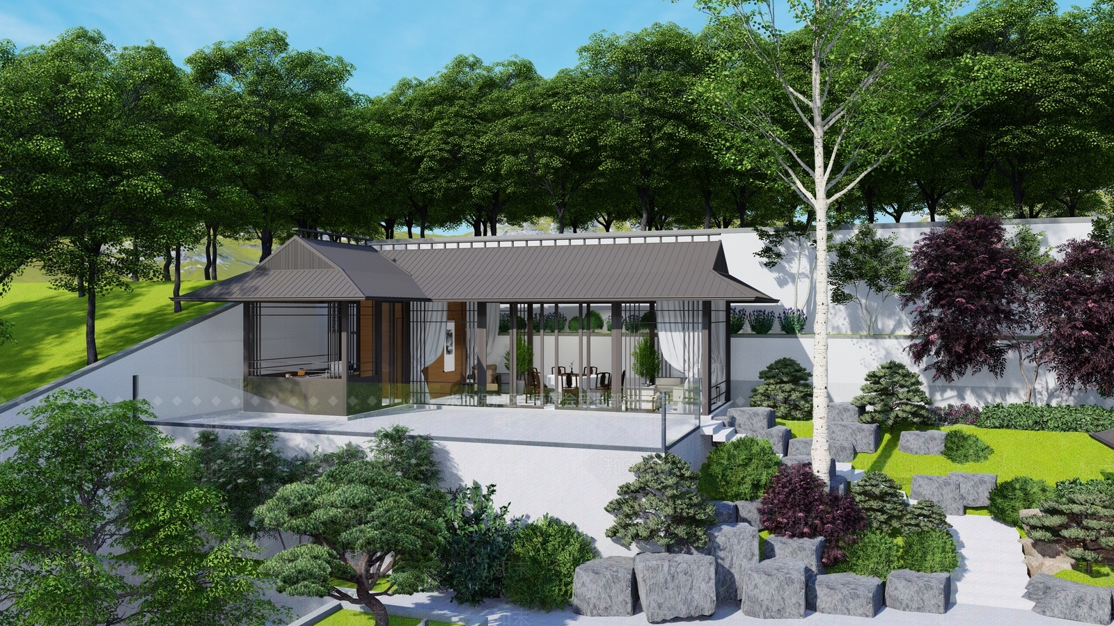中式亭子SU模型下载【ID:1118547210】