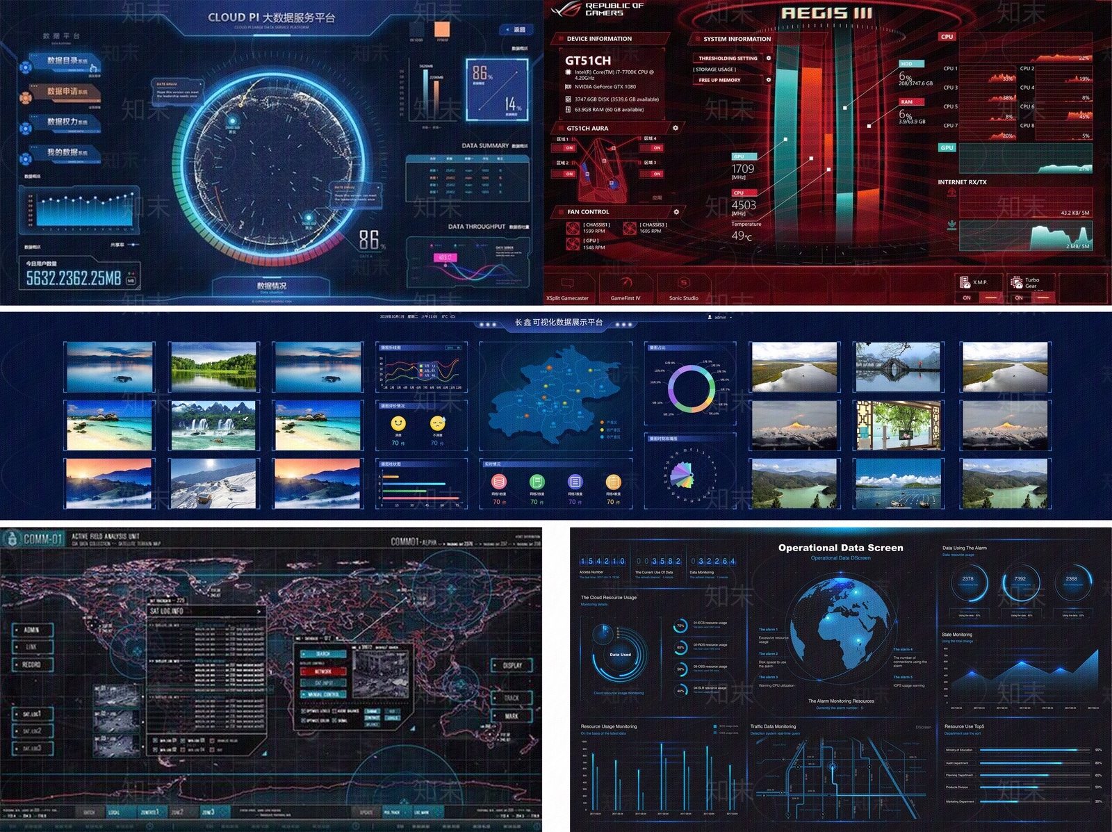 现代科技电脑屏幕贴图电子大屏贴图贴图下载【ID:1118546945】