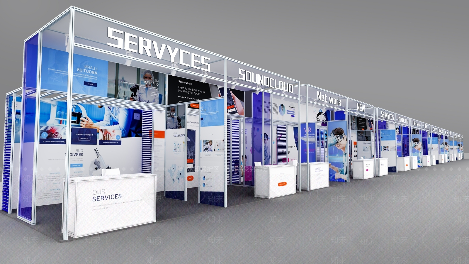 现代科技展位3D模型下载【ID:1118551108】