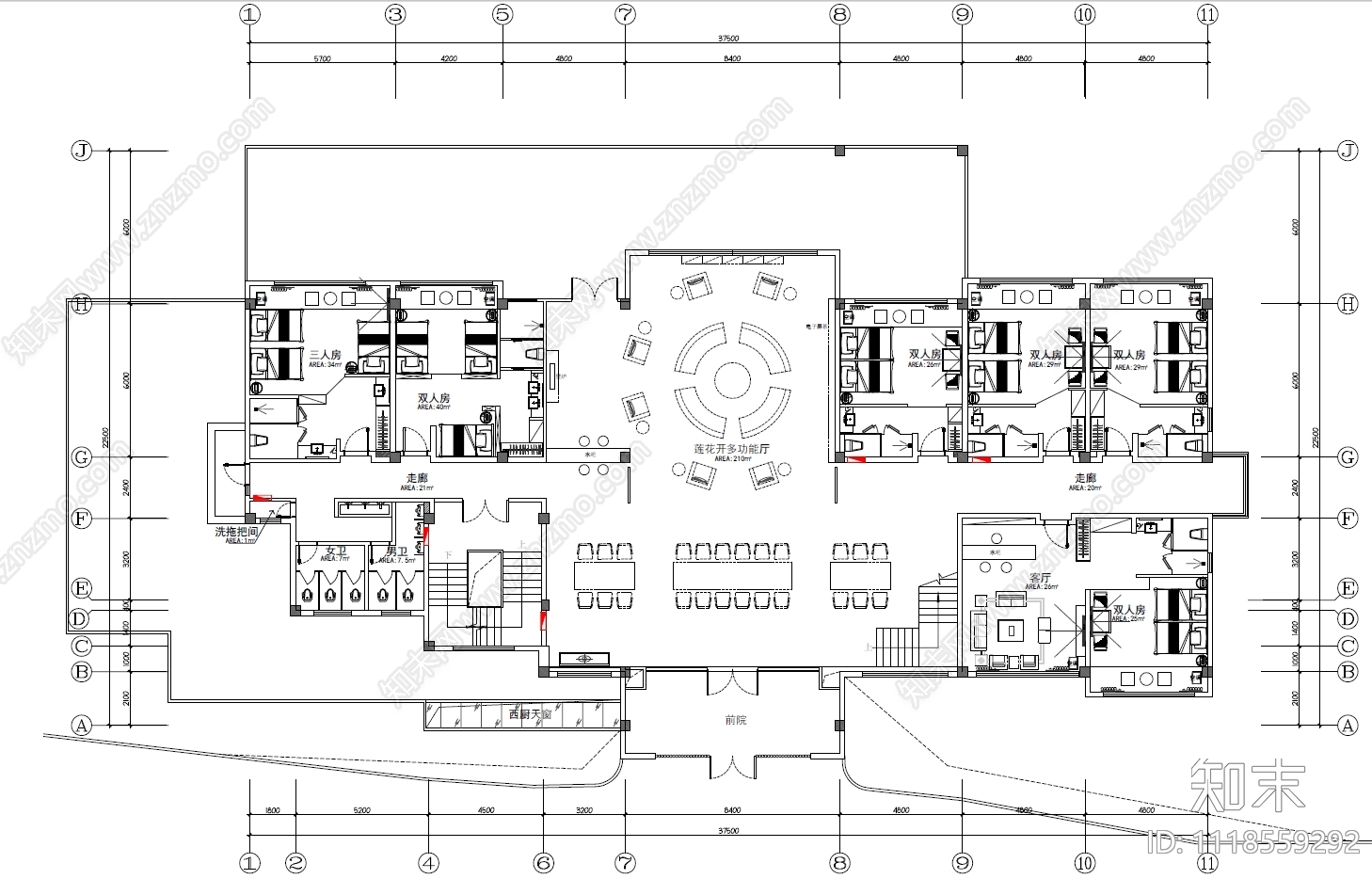 云南省腾冲民宿空间设计方案施工图图施工图下载【ID:1118559292】