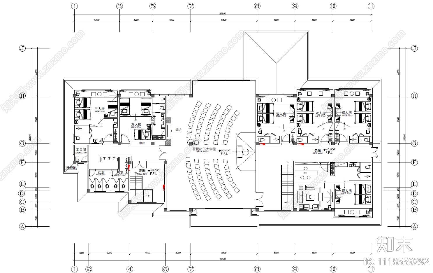 云南省腾冲民宿空间设计方案施工图图施工图下载【ID:1118559292】