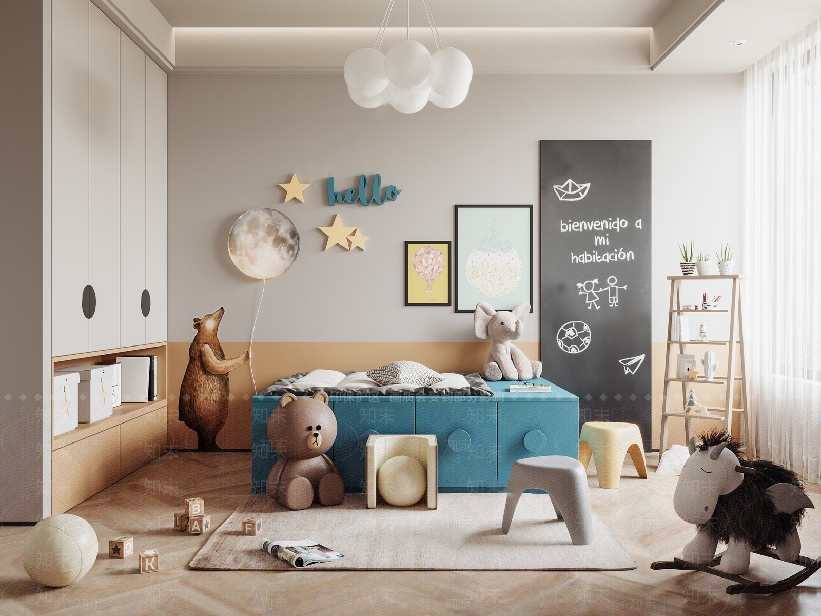 现代儿童玩具房SU模型下载【ID:1118559942】