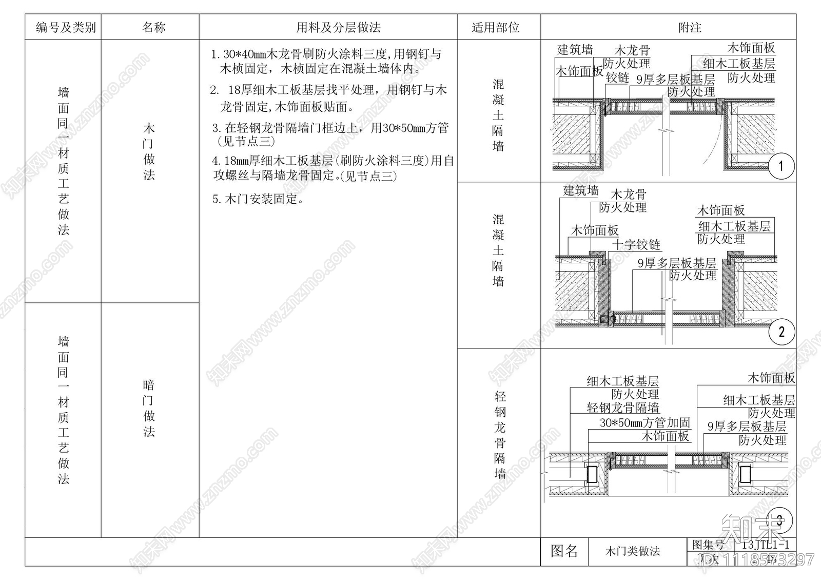 墙面饰面板通用节点及工艺cad施工图下载【ID:1118573297】