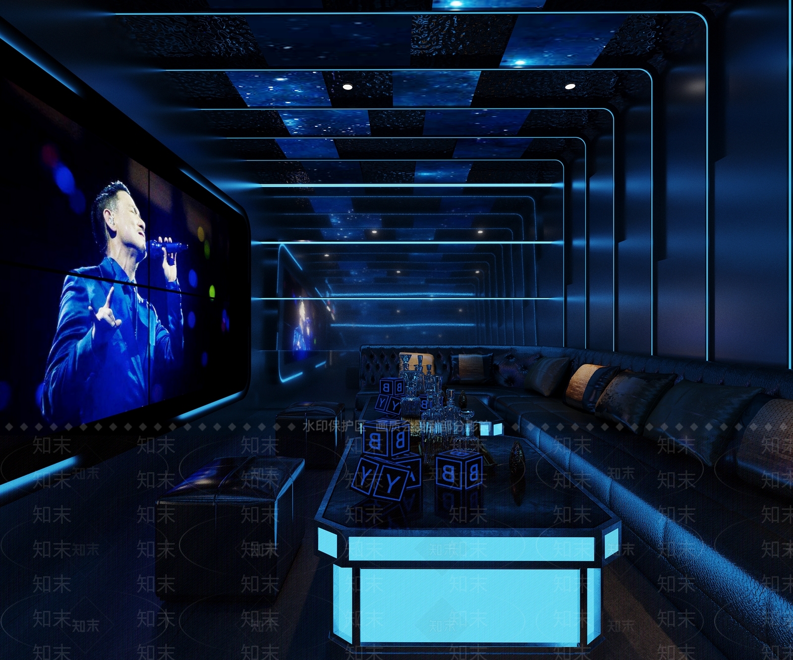 现代ktv包厢3D模型下载【ID:1118577343】