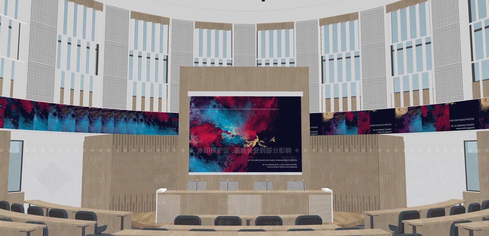 现代报告厅SU模型下载【ID:1118580523】