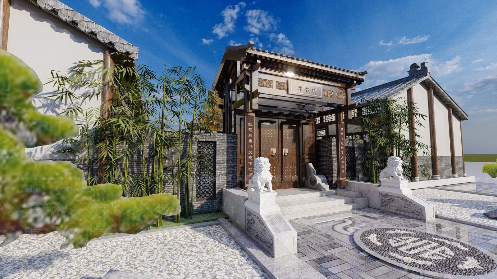 中式四合院SU模型下载【ID:1118581899】