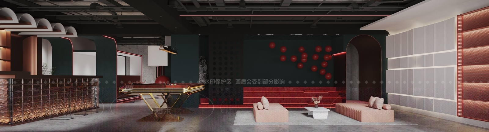 现代剧本杀大厅3D模型下载【ID:1118585957】