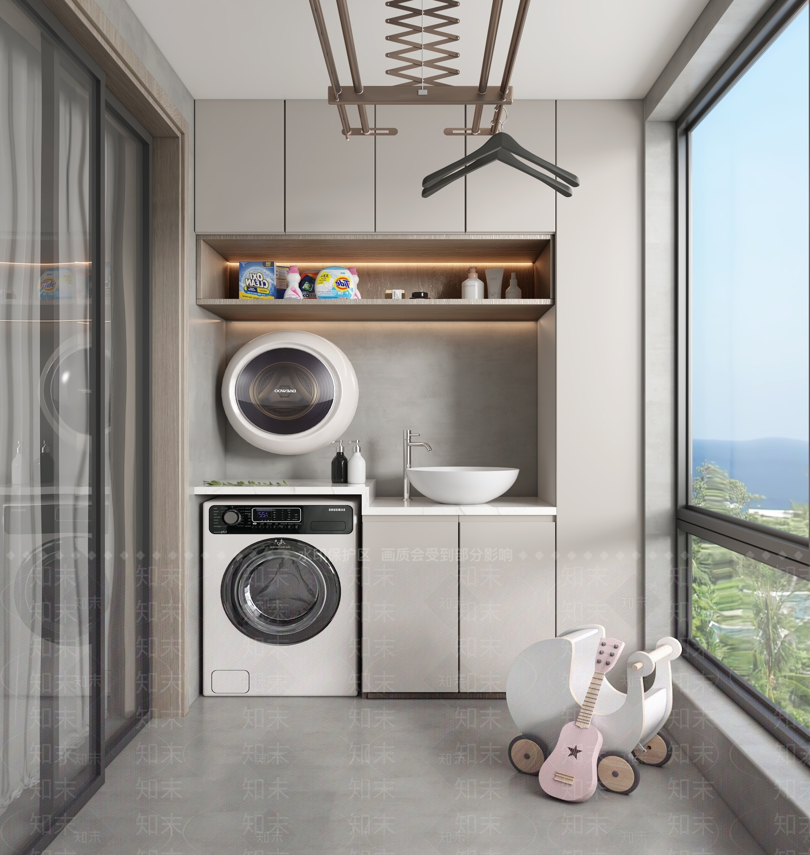 现代阳台3D模型下载【ID:1118611187】