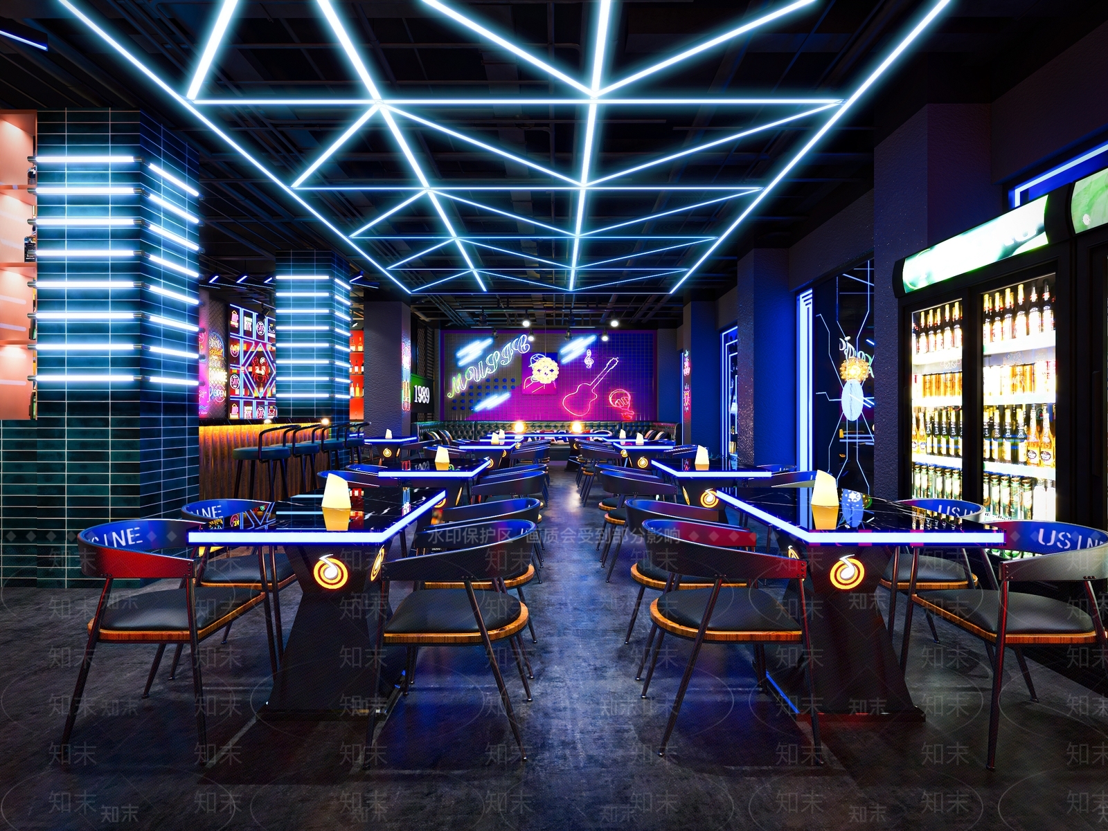 现代酒吧3D模型下载【ID:1118605528】