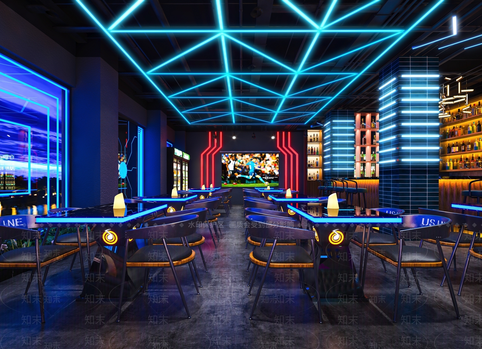 现代酒吧3D模型下载【ID:1118605528】