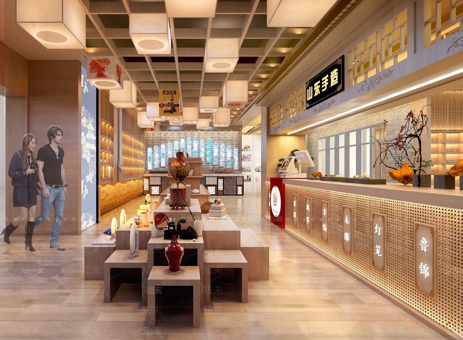 新中式文创商店3D模型下载【ID:1118614643】