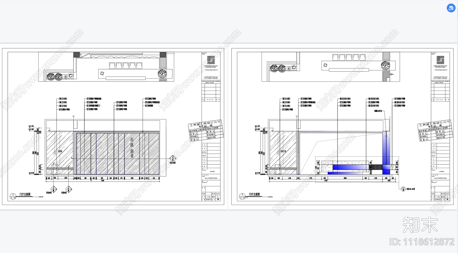 现代简约商业售楼处室内施工图cad施工图下载【ID:1118612872】