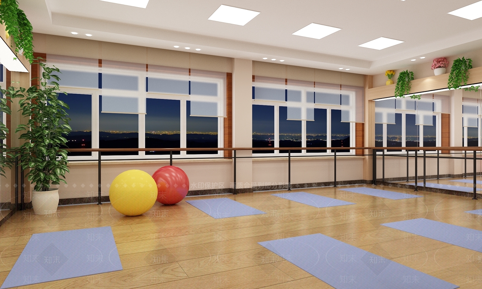 现代职工健身房3D模型下载【ID:1118620064】