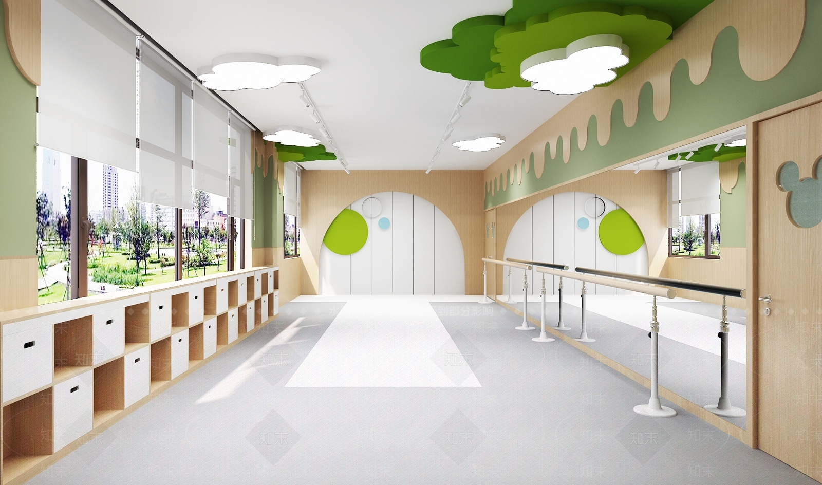 现代舞蹈教室3D模型下载【ID:1118634688】