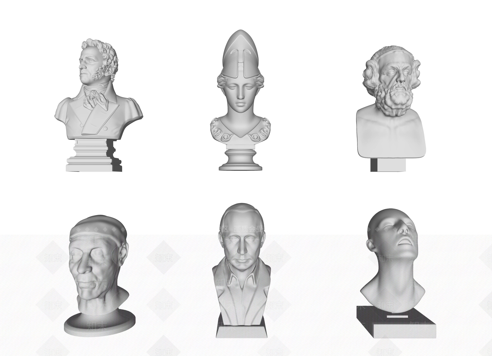 现代人像雕塑摆件SU模型下载【ID:1118634883】