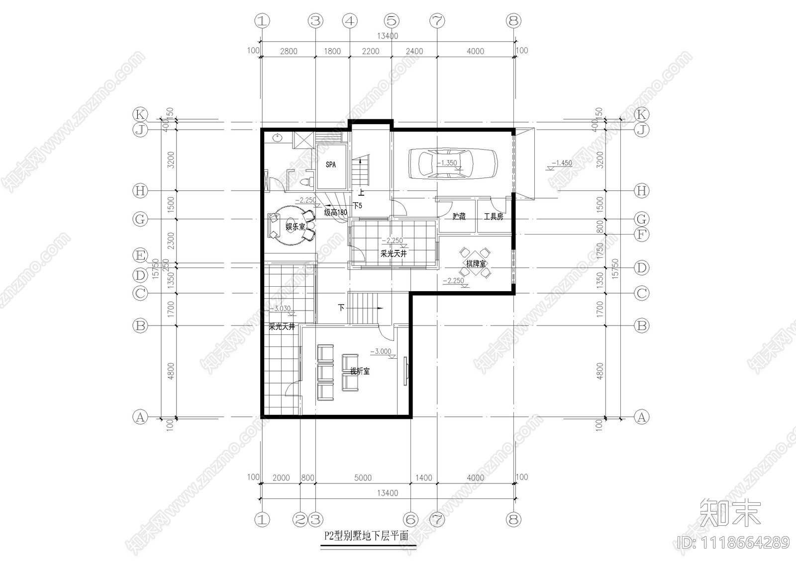 现代简约别墅外观施工图施工图下载【ID:1118664289】