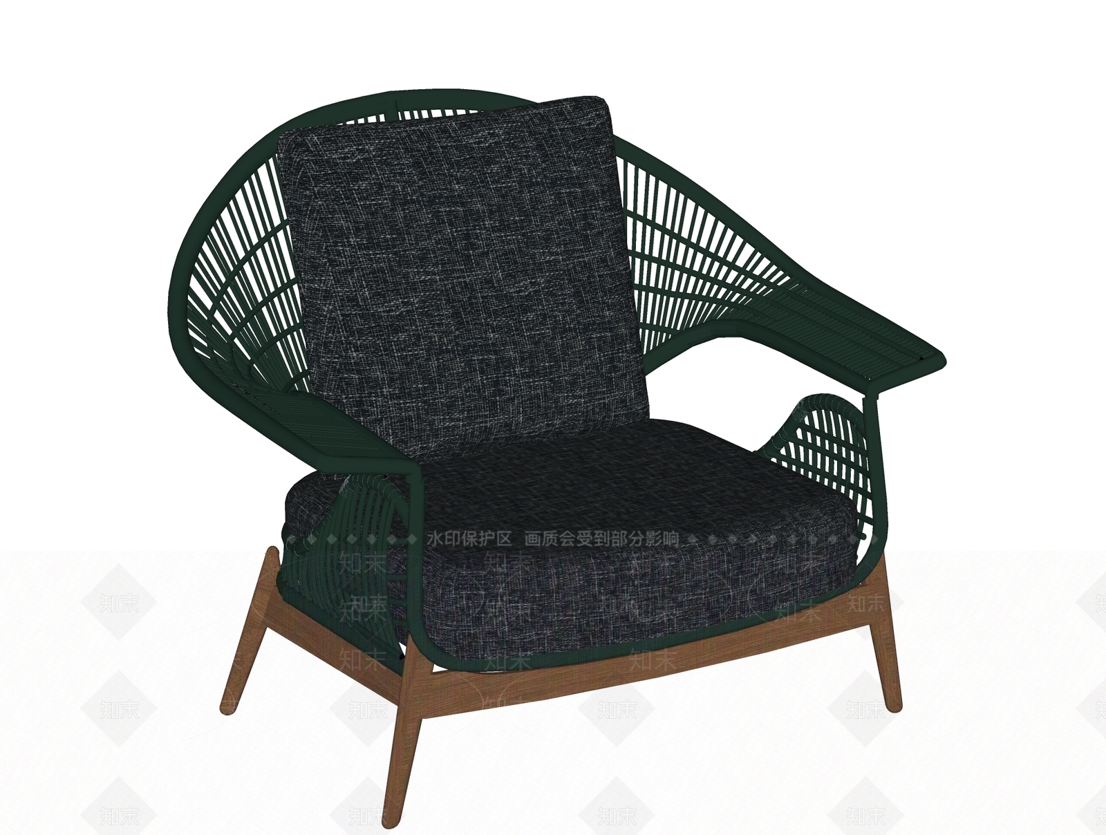 Poltrona现代户外椅SU模型下载【ID:1118645907】