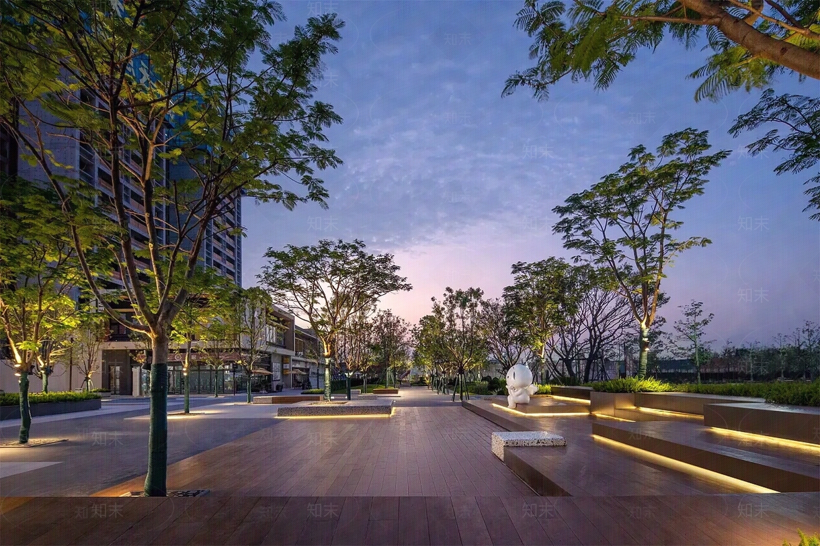 户外夜景建筑外景贴图下载【ID:1118648251】