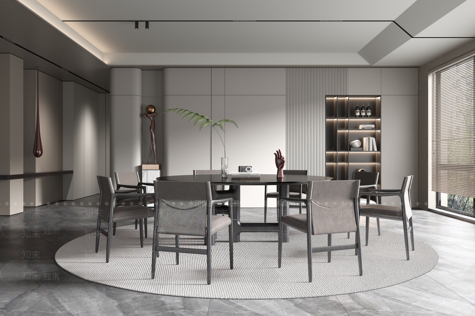 现代餐厅3D模型下载【ID:1118656968】_知末3d模型网