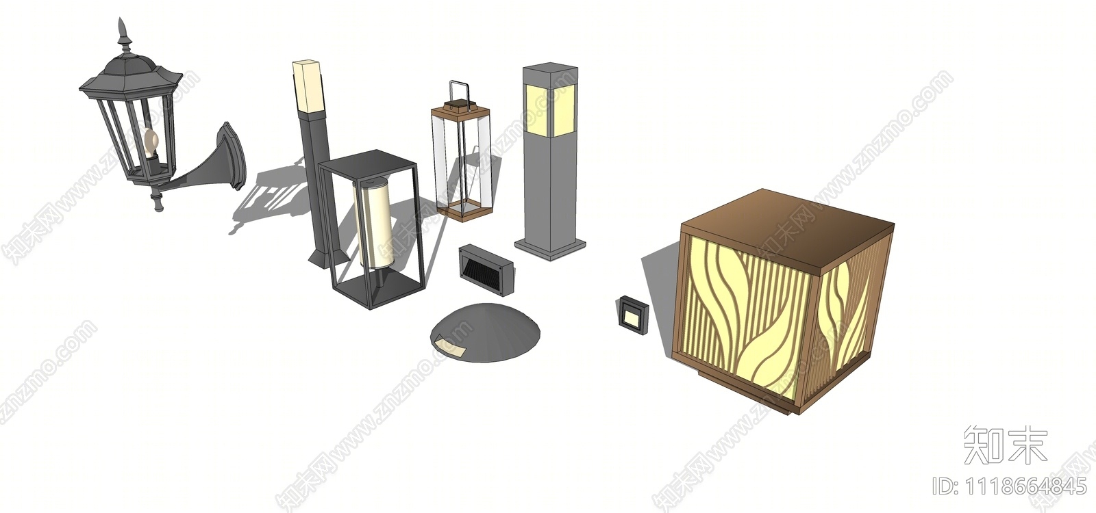 现代灯具集合SU模型下载【ID:1118664845】
