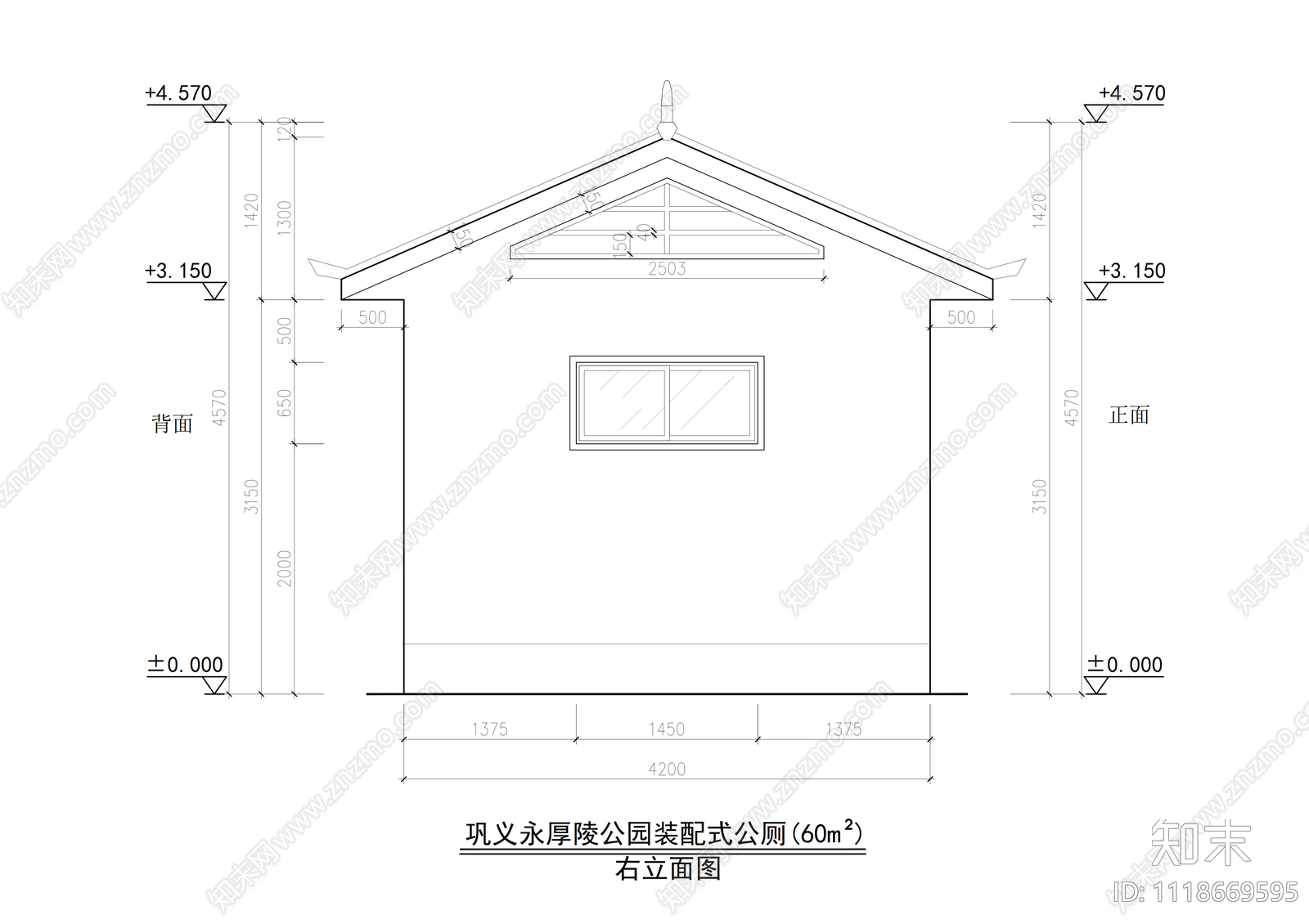 60平米公共卫生间施工图cad施工图下载【ID:1118669595】