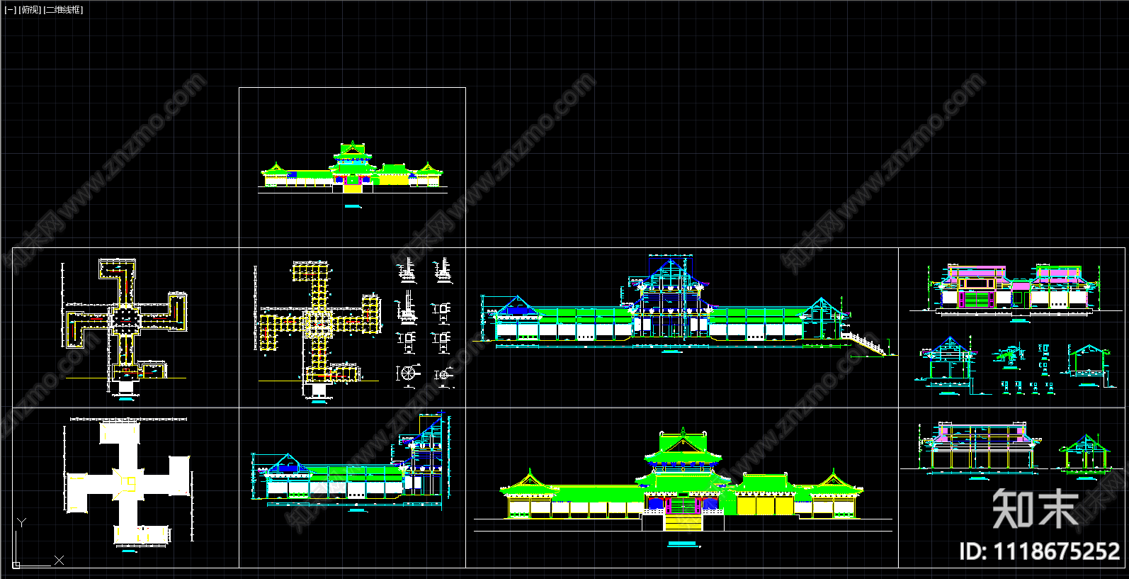 古寺庙建筑CAD400套施工图施工图下载【ID:1118675252】