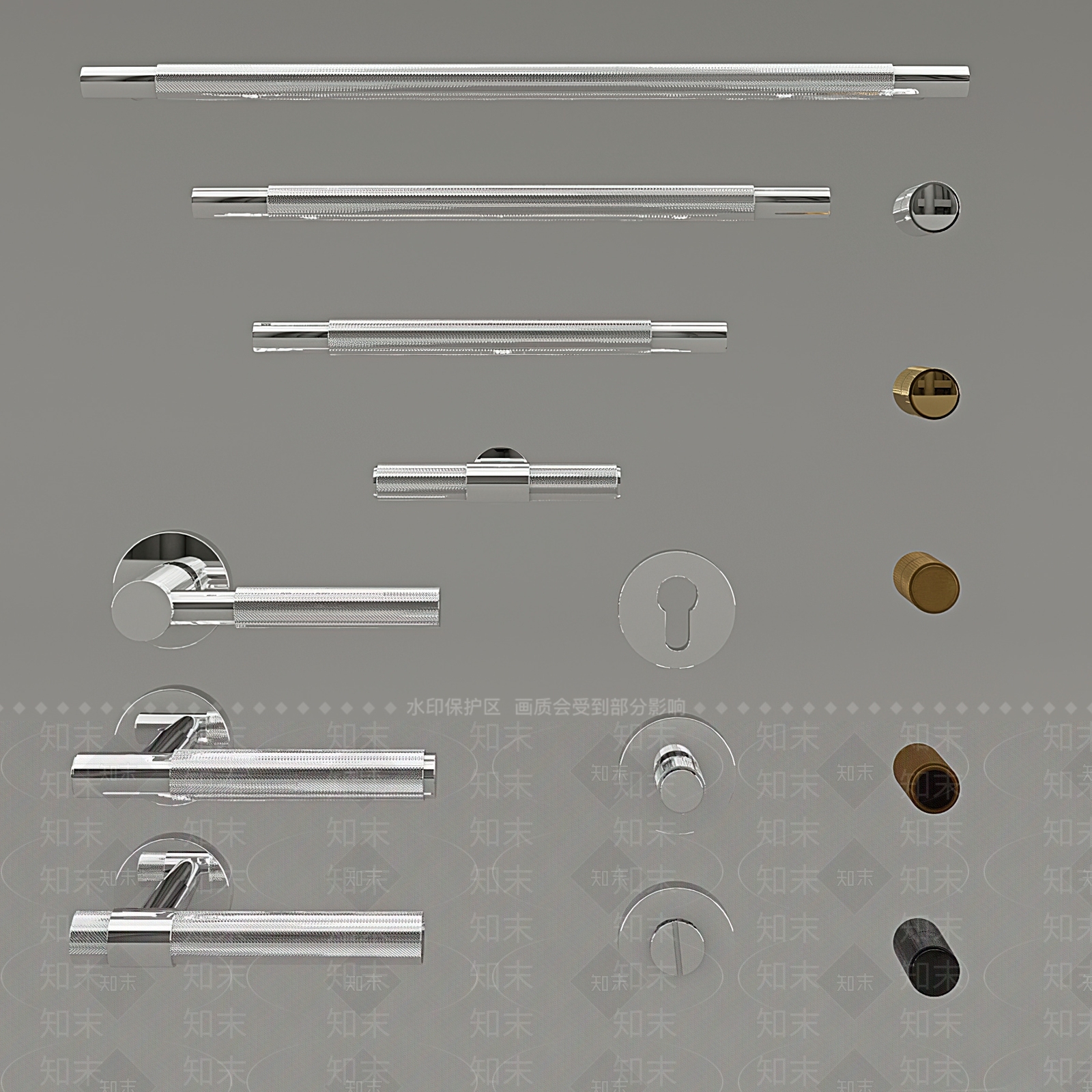 现代门把手3D模型下载【ID:1118681199】