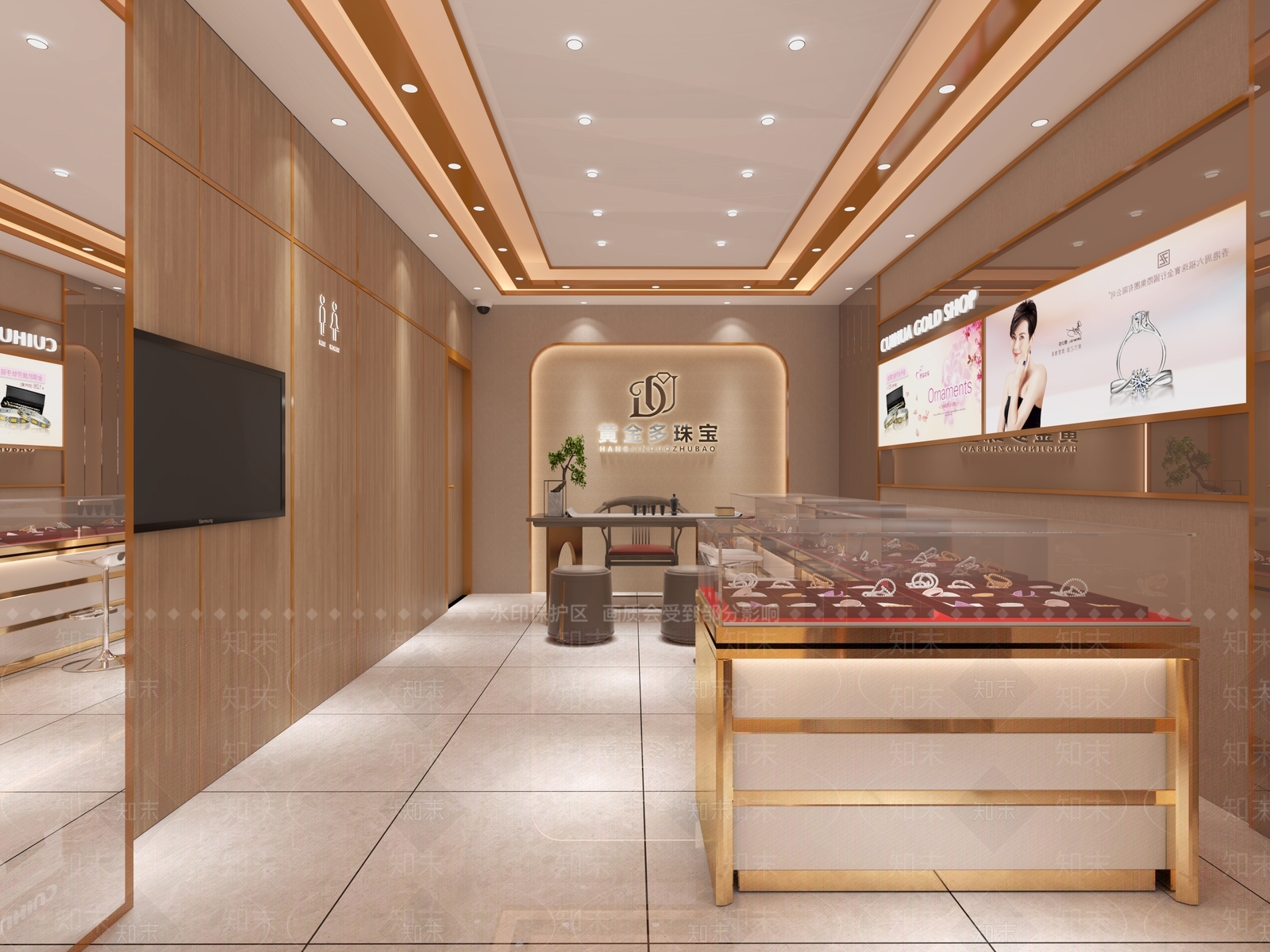 现代珠宝店3D模型下载【ID:1118699657】