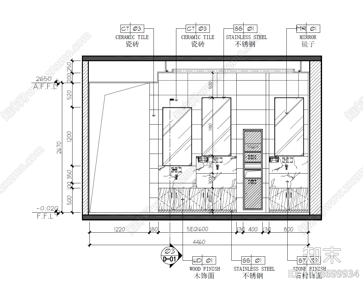 坑口路公厕建筑设计施工图施工图下载【ID:1118699934】