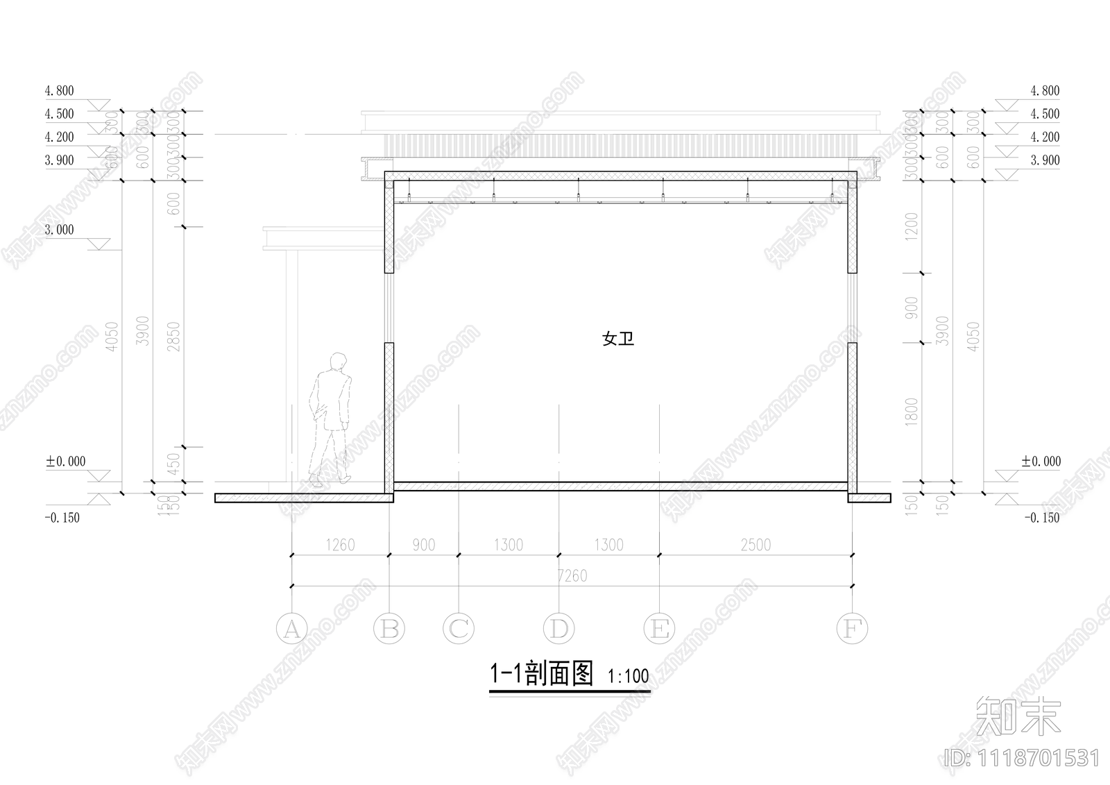 公共卫生间76m²平面布局图施工图效果图施工图下载【ID:1118701531】